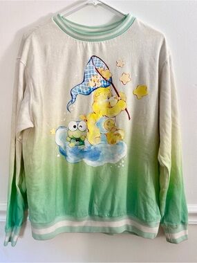 Hello Kitty X Care Bears Sanrio Bioworld Ombre Sweatshirt Keroppi Funshine Bear